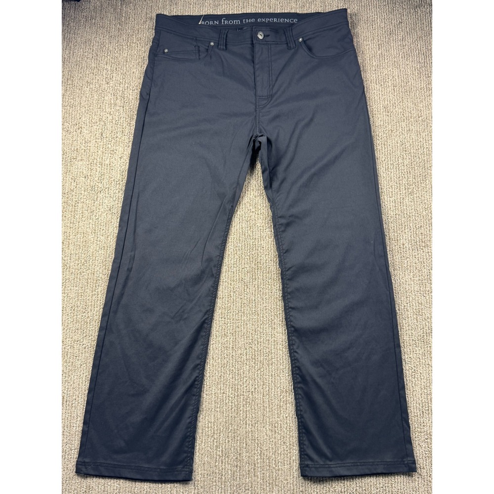 Prana Mens 38x32 Zion Cargo Pants Slim Fit Nylon Stretch Outdoor Hiking Black